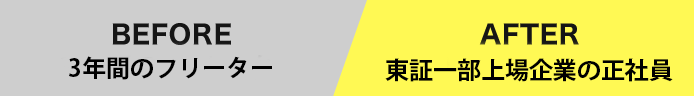 フリーター⇒上場企業正社員